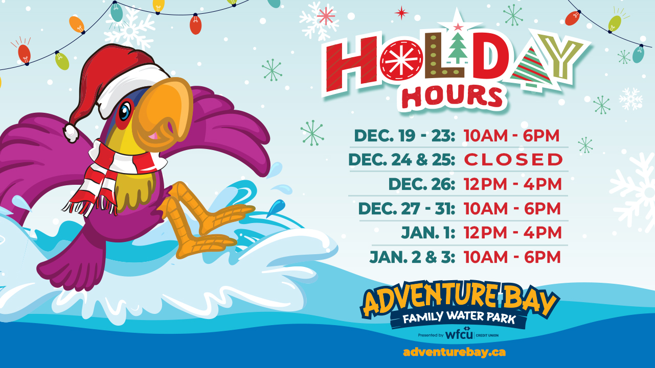 Adventure Bay Holidays Hours, 2026
